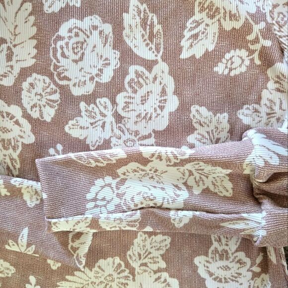 EC JOYFOLIE GIRLS LYNNE TOP IN NEUTRAL FLORAL SZ. 12 - Picture 4 of 4